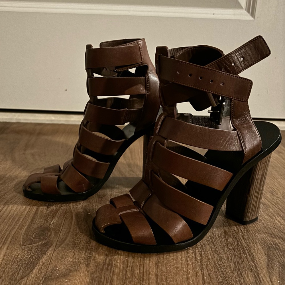 Vince Brown Cage Heels
